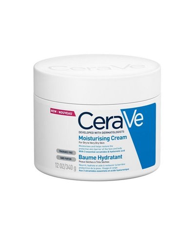 CeraVe Moisturising Cream Ενυδατική Κρέμα Προσώπου και Σώματος με Ceramides και Υαλουρονικό Οξύ 340gr
