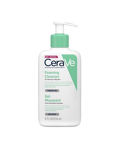 CeraVe Foaming Cleanser Αφρίζον Gel Καθαρισμού για Πρόσωπο και Σώμα με Υαλουρονικό Οξύ, Ceramides και Νιασιναμίδη 236ml