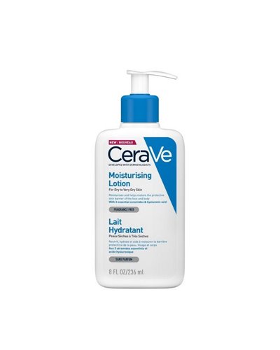 CeraVe Moisturising Lotion Ενυδατικό Γαλάκτωμα Προσώπου και Σώματος με Ceramides και Υαλουρονικό Οξύ 236ml