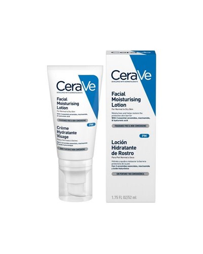 CeraVeFacial Moisturising Lotion  PM Ενυδατική Κρέμα Προσώπου με Υαλουρονικό Οξύ, Ceramides και Νιασιναμίδη 52ml