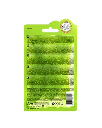 7DAYS Face mask EASY WEDNESDAY While you watch your favorite show with White Tea and Pear, 28 g