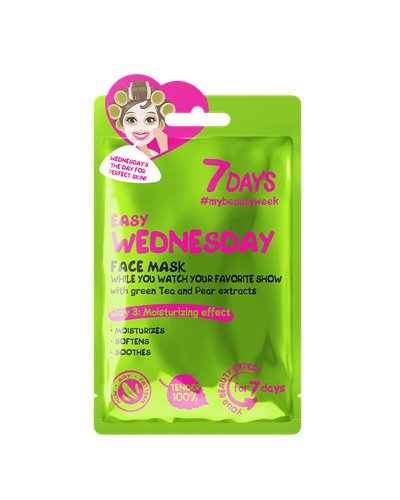 7DAYS Face mask EASY WEDNESDAY While you watch your favorite show with White Tea and Pear, 28 g