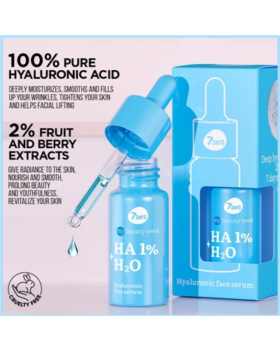 7DAYS MB HA 1%+H2O Hyaluronic face serum, 20 ml