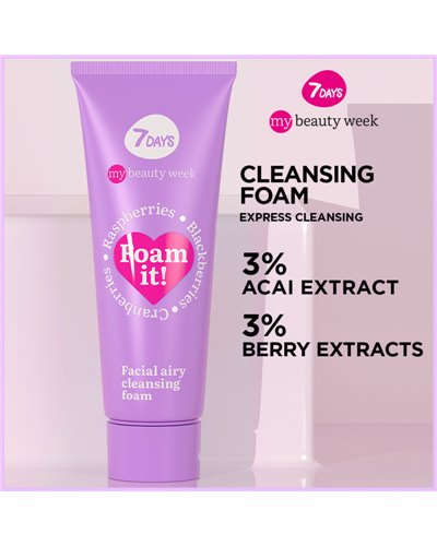 7DAYS MB Facial airy cleansing foam FOAM IT!, 80 ml