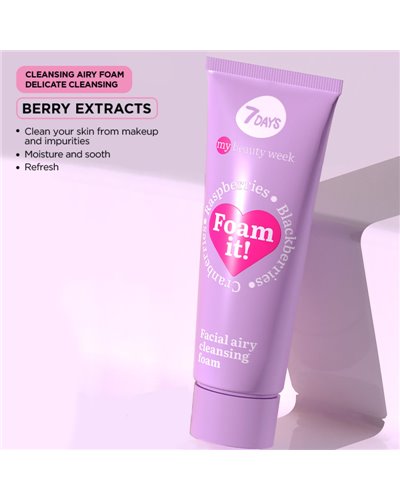 7DAYS MB Facial airy cleansing foam FOAM IT!, 80 ml