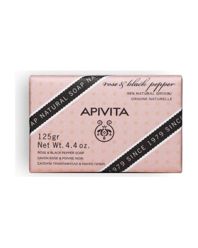 Apivita Soap Rose & Black Pepper 125 g