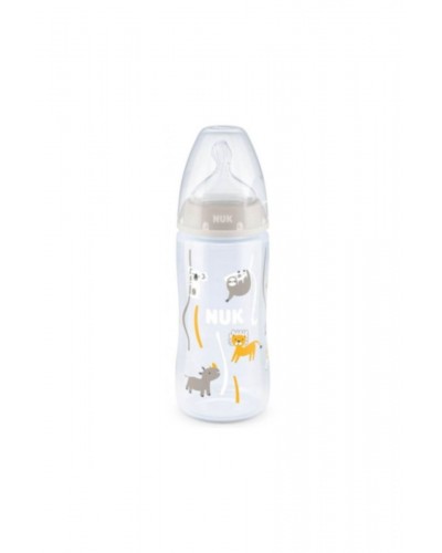 Nuk Μπιμπερό Πλαστικό First Choice+ για 6-18 μηνών Θηλή Σιλικόνης 300ml temp control