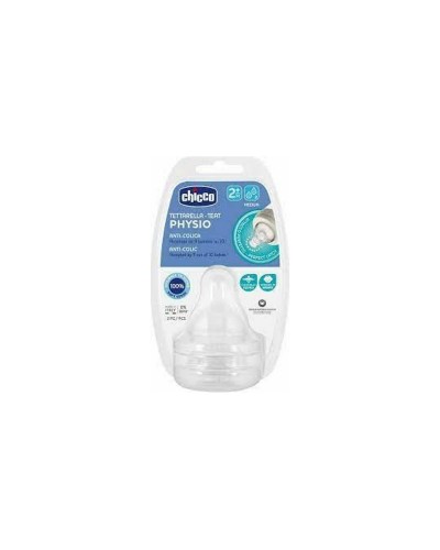 Chicco Physio Θηλές Από Σιλικόνη Μέτριας Ροής για 2m+ 2τμχ