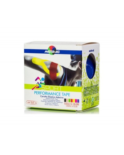 MASTER AID Performance Tape Αυτοκόλλητο Ελαστικό Επίθεμα 5x5cm Μπλε