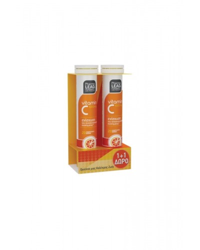 PharmaLead PROMO Vitamin C 1000mg Για Ανοσοποιητικό 20 Αναβράζοντα Δισκία(1+1)