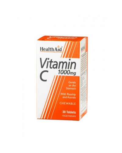 Health Aid Vitamin C 1000mg Chewable Orange, 30 ταμπλέτες