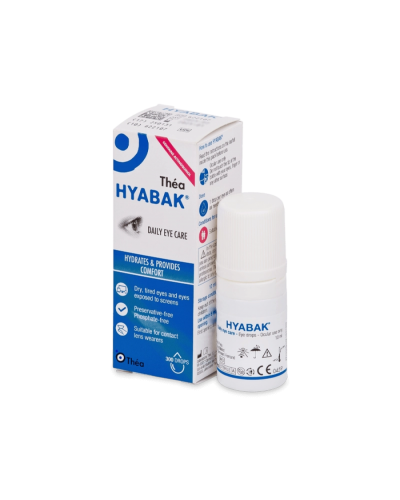 Hyabak 0.15% Οφθαλμικές Σταγόνες με Υαλουρονικό Οξύ για Ξηροφθαλμία 10mL