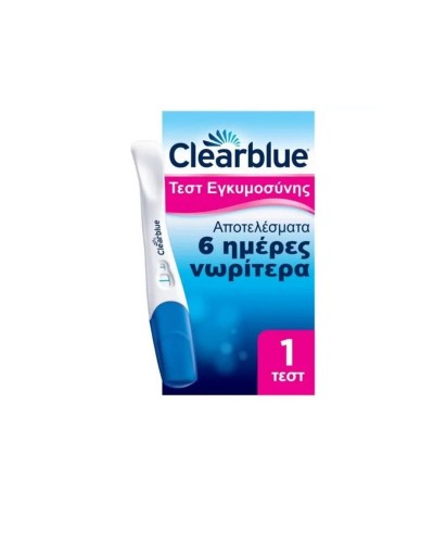 CLEARBLUE Τεστ Εγκυμοσύνης Πρώιμη Ανίχνευση Αποτέλεσμα 6 ημέρες νωρίτερα 1 Τμχ