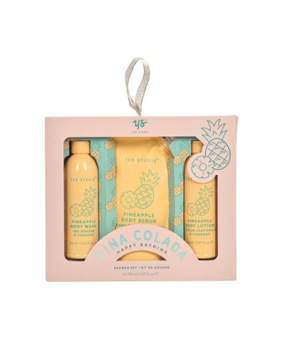 Shower Set Body Wash, Body Lotion & Scrub 150ml, Pina Colada Happy Bathing - Upper Canada