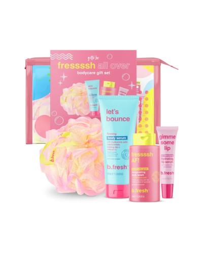 BFresh - Fressssh all over travel gift set με body serum, body wash, lip serum & σφουγγάρι