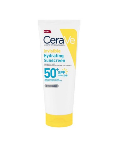 Cerave Invisible Hydrating Sunscreen SPF50 Ενυδατική Αντηλιακή Λοσιόν Προσώπου & Σώματος με Ceramides 75ml
