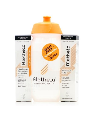 Aletheia Promo High Sodium Electrolytes + Vitamins (18eff.tabs), Magnesium + B6 (20eff.tabs) & Sport Bottle