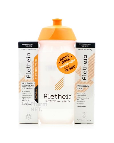 Aletheia Promo High Sodium Electrolytes + Vitamins & Caffeine (18eff.tabs) & Magnesium + B6 (20eff.tabs) & Sport Bottle